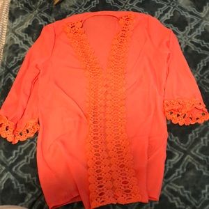 Coral overshirt